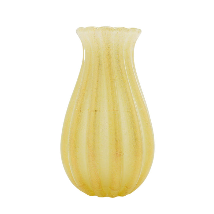 Italian gold infused blown glass vase (c. 1950's)