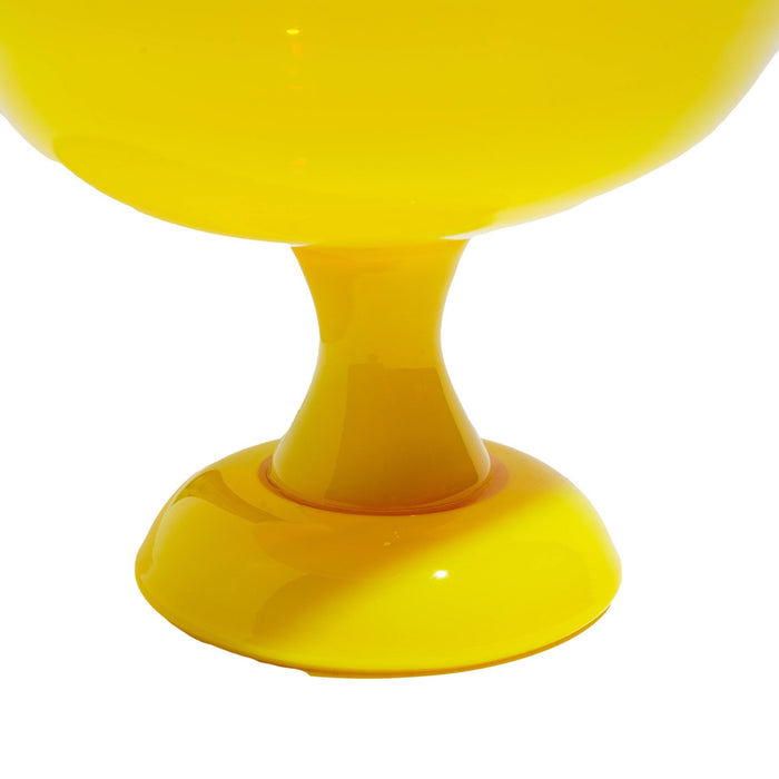Vintage cadmium yellow opaline compote