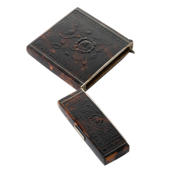 English tortoise shell carte du visite case (1825-1850)