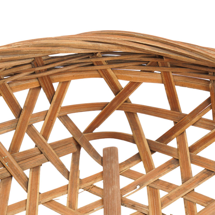 Japanese woven split bamboo fish basket (1900-50)
