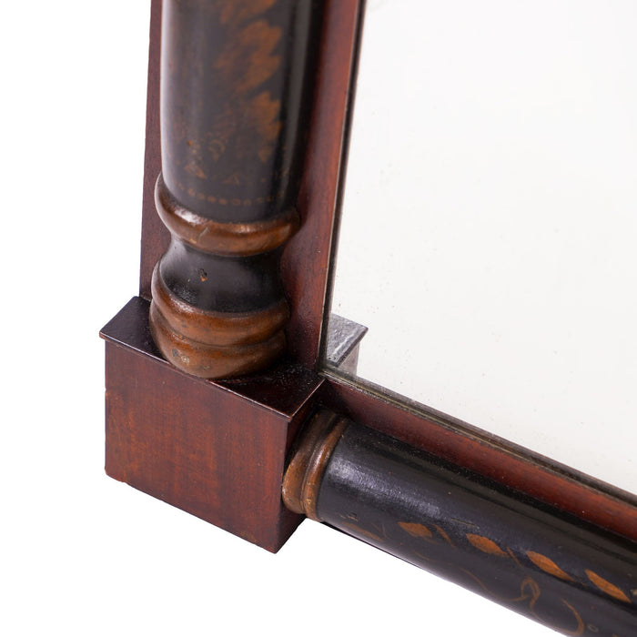 Connecticut Valley stenciled split baluster mirror (c. 1820-30)