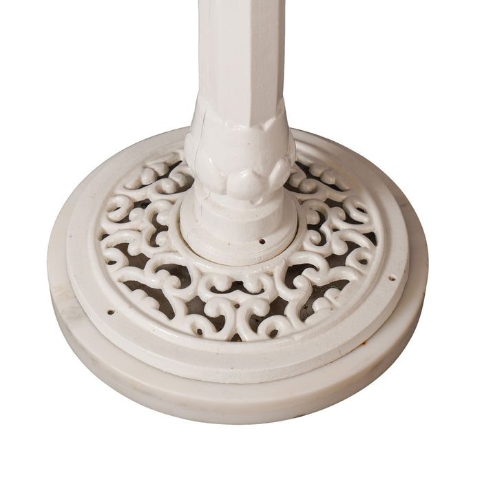 Indian inlaid marble top pedestal table (c. 1900)