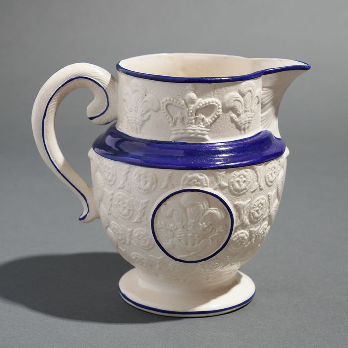 Staffordshire pitcher commemorating the coronation of George IV (1821)