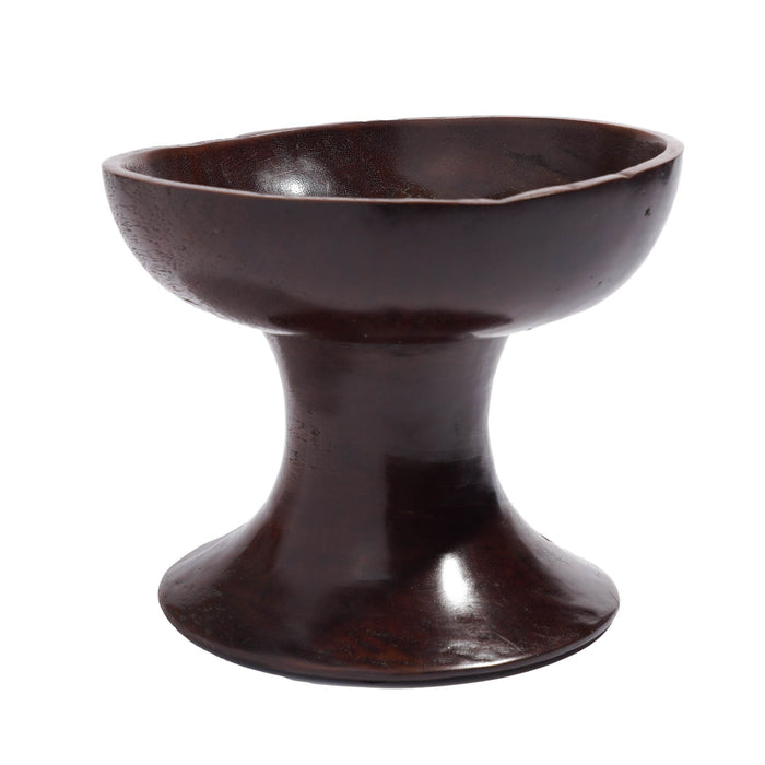 Traditional Balinese turned pedestal hardwood Toraja cup (c. 1900's)