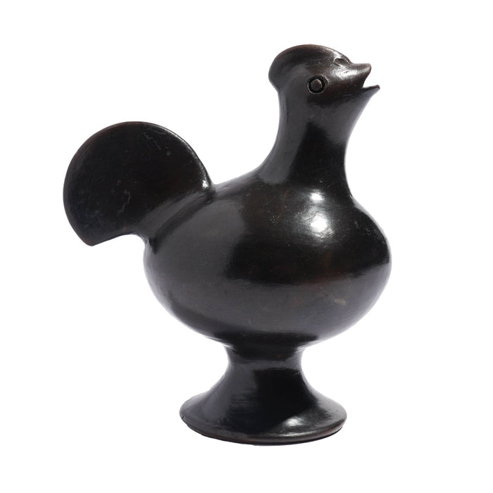 East African raku fired ceramic rooster form pitcher (c. 1950's)