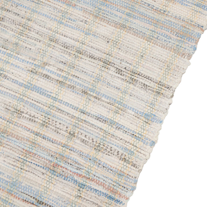 Vintage American woven rag rug runner (c. 1880-1910)