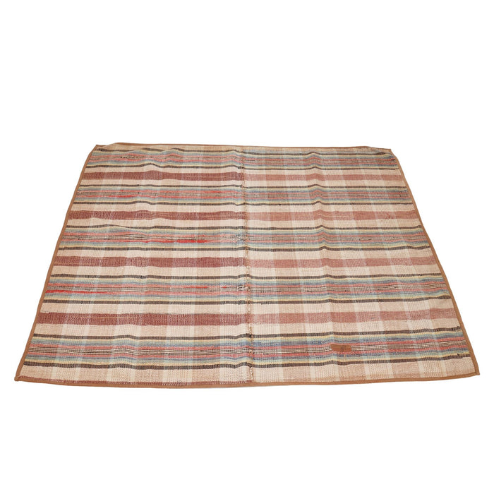 American rag rug with bound edges (c. 1850-1900)