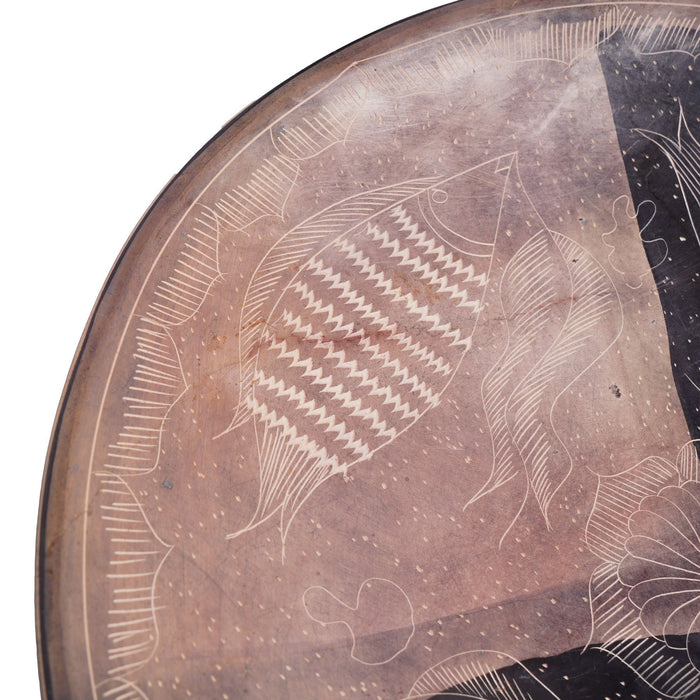 Kenyan soapstone sgraffito platter (c. 1950)