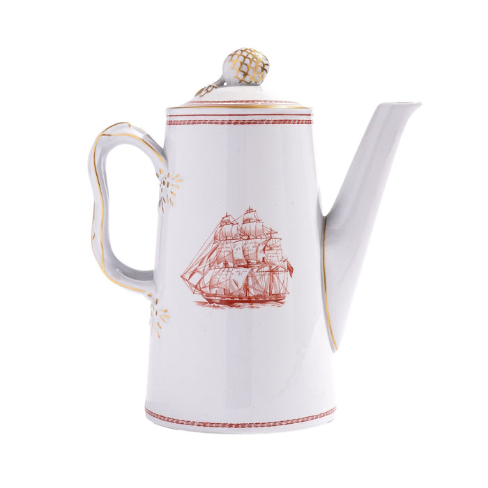 Lowestoft lighthouse coffee/tea pot in the Trade Winds pattern by Copeland Spode (1960-1995)