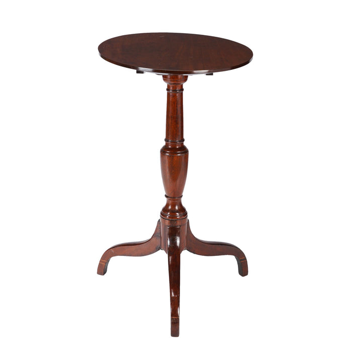 American tilt top spider leg oval candle stand (c. 1790-1810)