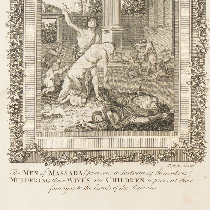 Pair of engravings from the American edition of “The whole genuine and complete works of Flavius Josephus” (1795)