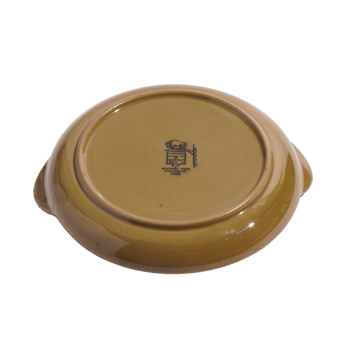Deldare Ware "Fallowfield Hunt" circular tray by Buffalo Pottery (1908)