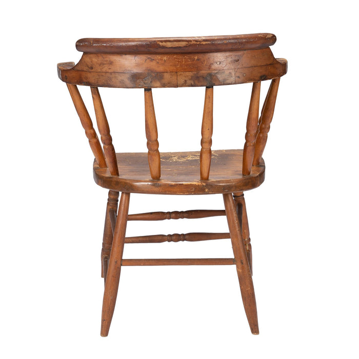 Distressed American firehouse armchair (c. 1835)