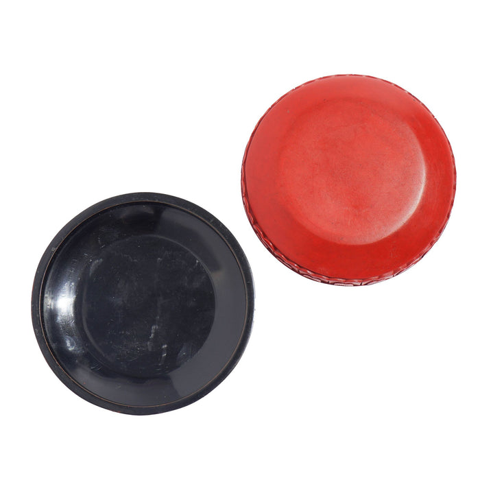 Small round cinnabar box (c. 1950)