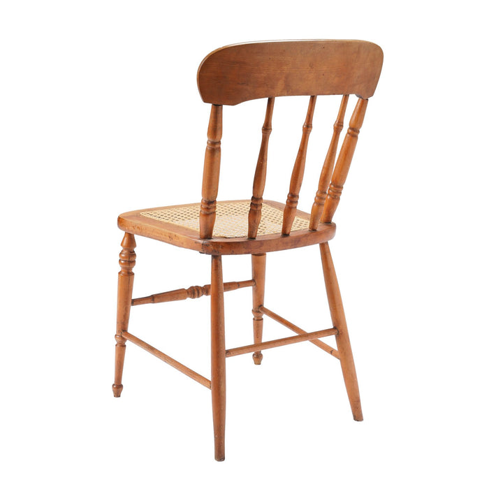 Set of 4 New England cane seat country Sheraton maple fancy chairs (c. 1840-60)