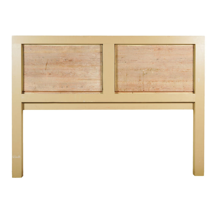 King sized headboard featuring a pair of Danish painted panels in the Pompeiian taste (c. 1890)