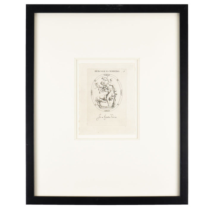 Set of four Roman intaglio engravings by Leonardo Agostini (1685-1793)