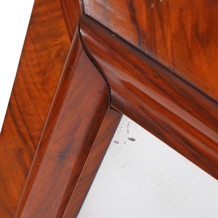 Continental cross banded walnut mirror (c. 1825)