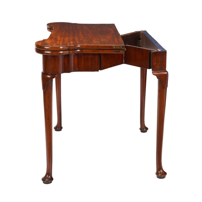 English Queen Anne Concertina Action Flip Top Game Table (c. 1725)