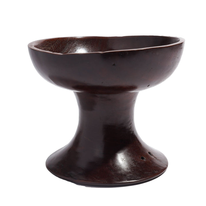 Traditional Balinese turned pedestal hardwood Toraja cup (c. 1900's)