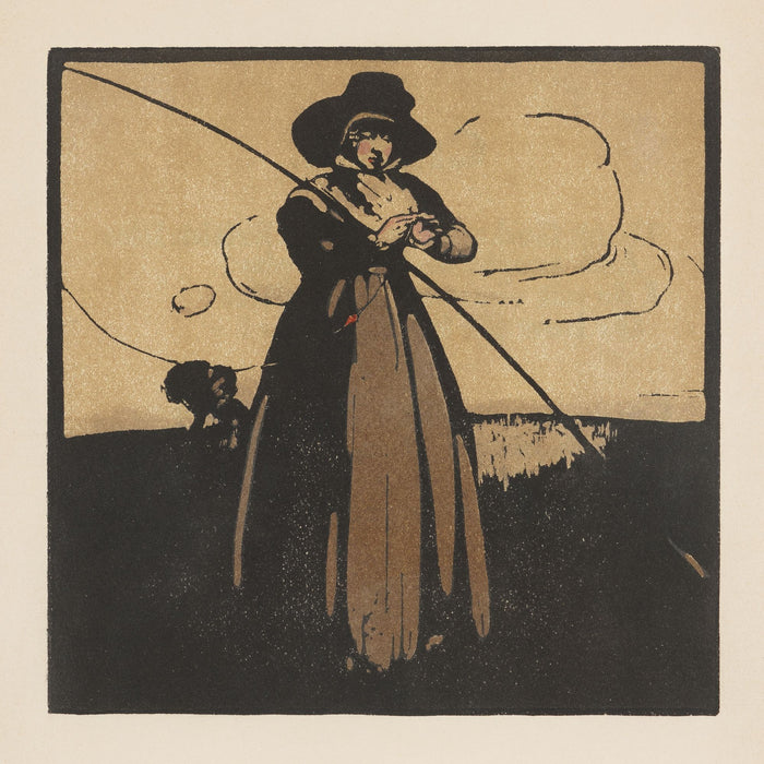 Four woodblock prints from “An Almanac of Twelve Sports” by William Nicholson (1898)