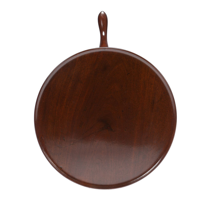 English Georgian two tier circular mahogany dumb waiter (c. 1760)