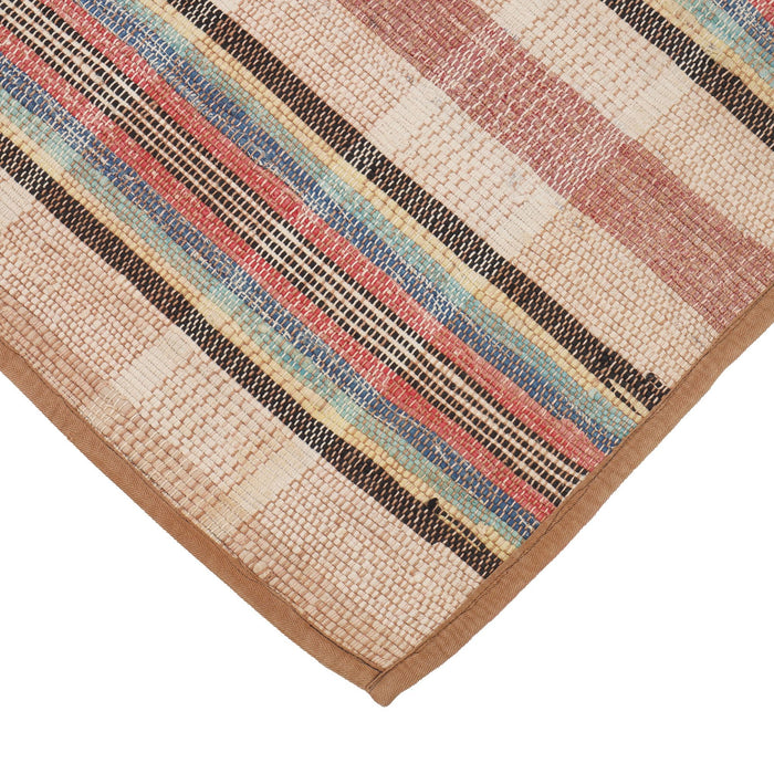 American rag rug with bound edges (c. 1850-1900)