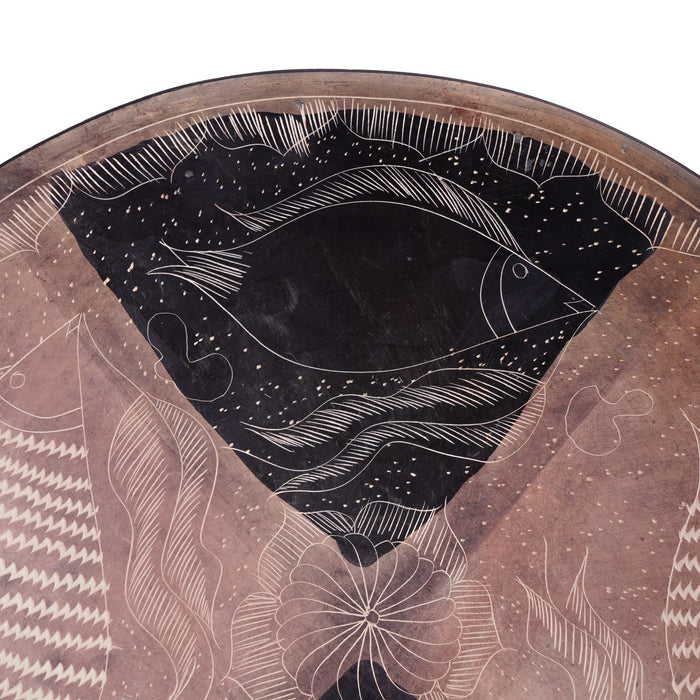 Kenyan soapstone sgraffito platter (c. 1950)