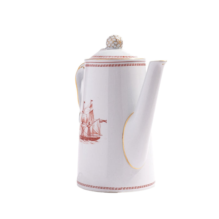 Lowestoft lighthouse coffee/tea pot in the Trade Winds pattern by Copeland Spode (1960-1995)