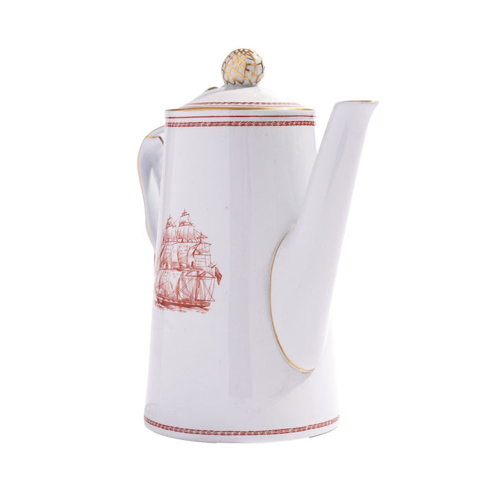 Lowestoft lighthouse coffee/tea pot in the Trade Winds pattern by Copeland Spode (1960-1995)