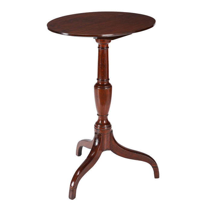American tilt top spider leg oval candle stand (c. 1790-1810)