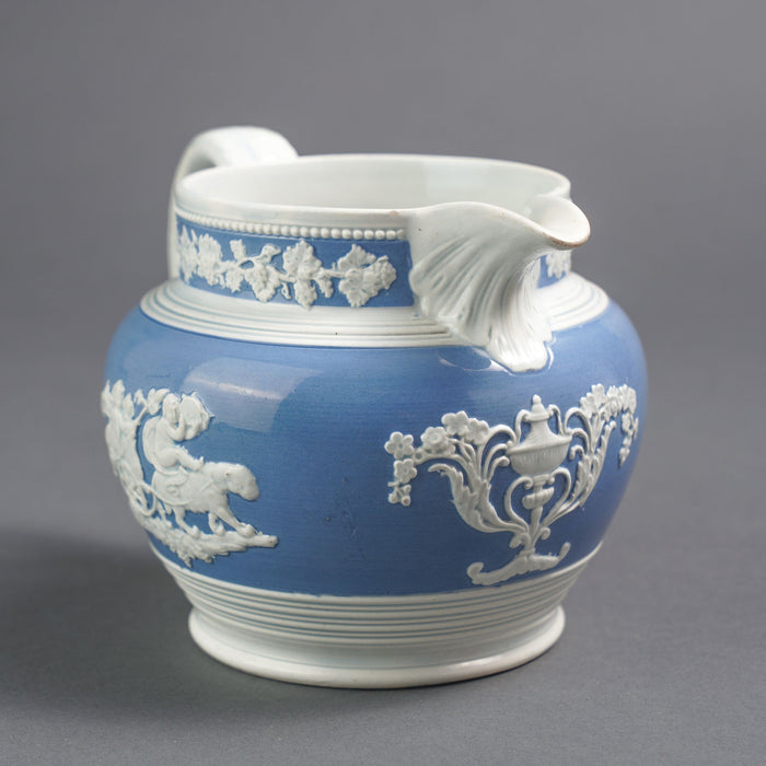 English Staffordshire pearlware pitcher by Chetham & Woolley (1820-30)