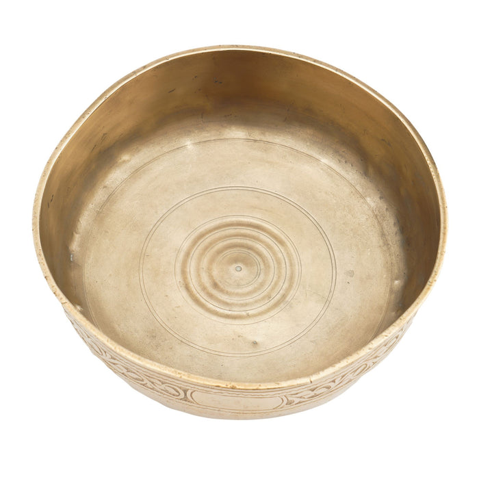 Continental cast & turned bronze basin (1800's)