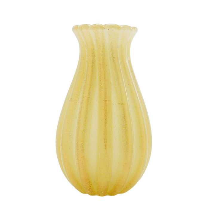 Italian gold infused blown glass vase (c. 1950's)