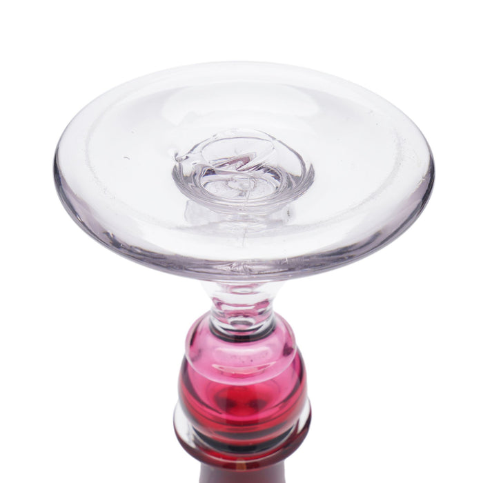 Large English trumpet form cranberry glass vase (c. 1850-1900)