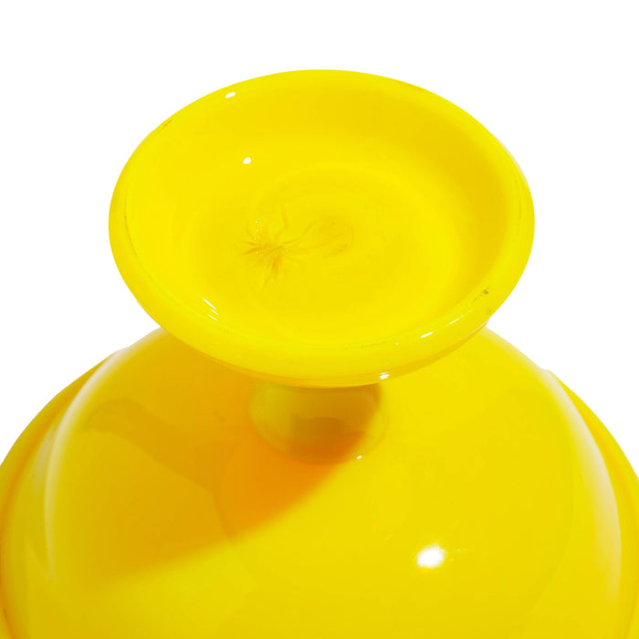 Vintage cadmium yellow opaline compote
