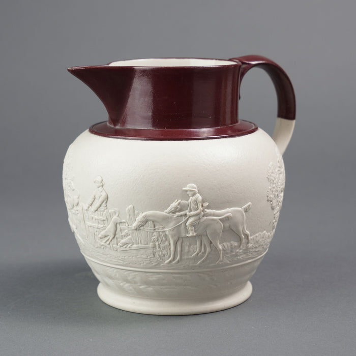 English stoneware hunt jug by Spode (c. 1810)