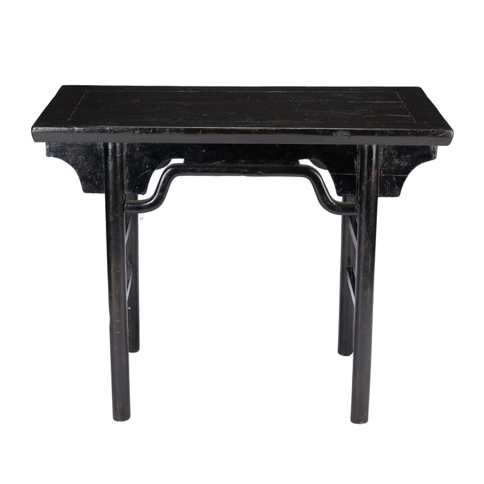 Chinese black lacquered elm wine table (c. 1875)