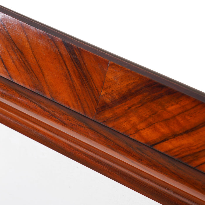 Continental cross banded walnut mirror (c. 1825)