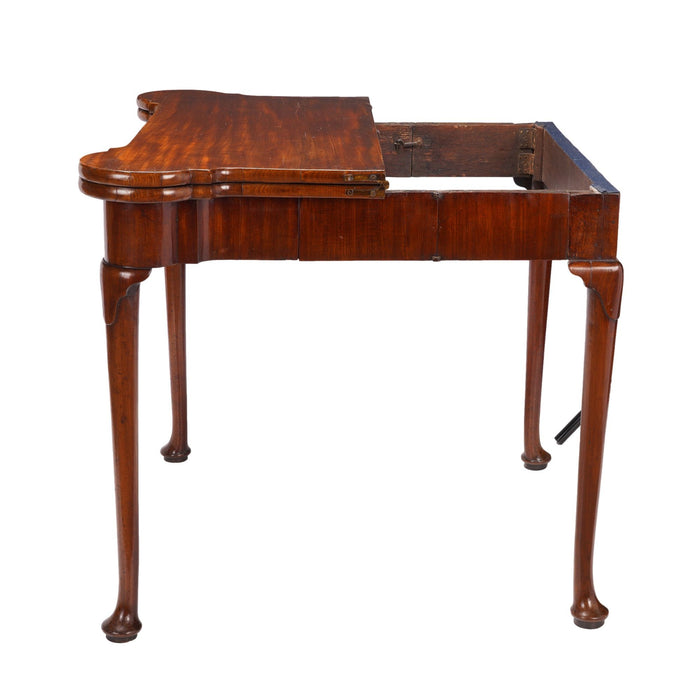 English Queen Anne Concertina Action Flip Top Game Table (c. 1725)