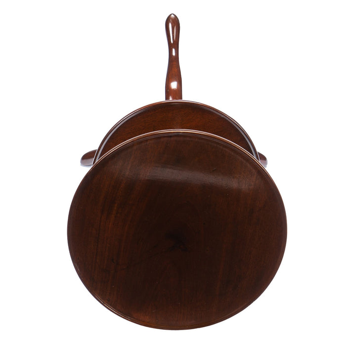 English Georgian two tier circular mahogany dumb waiter (c. 1760)