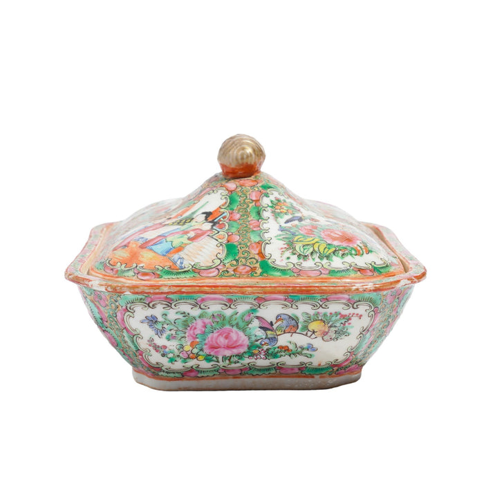 Chinese Famille Rose medallion covered serving dish (c. 1875-1900)