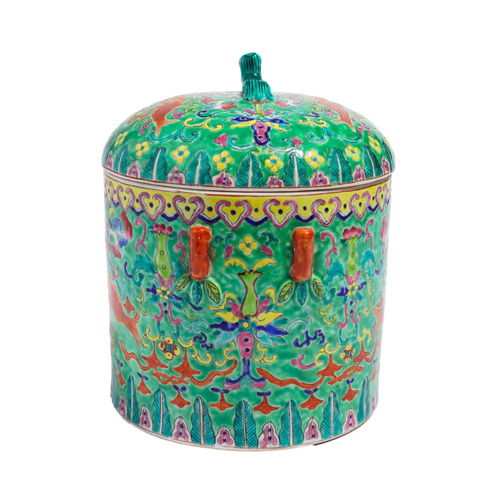 Chinese porcelain covered storage jar (c. 1870)