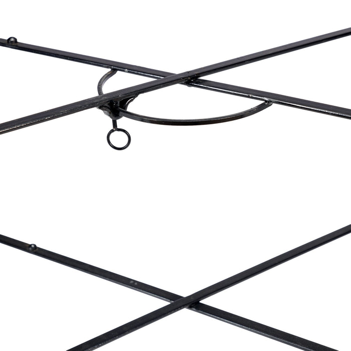 Mid Century folding black metal tray stand with gilt highlights (c. 1950's)