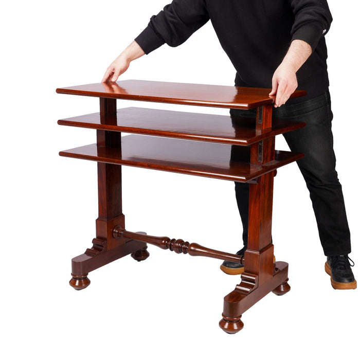 English metamorphic mahogany dumb waiter (c. 1825)