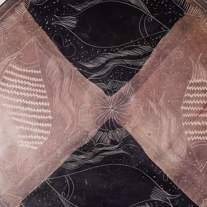 Kenyan soapstone sgraffito platter (c. 1950)