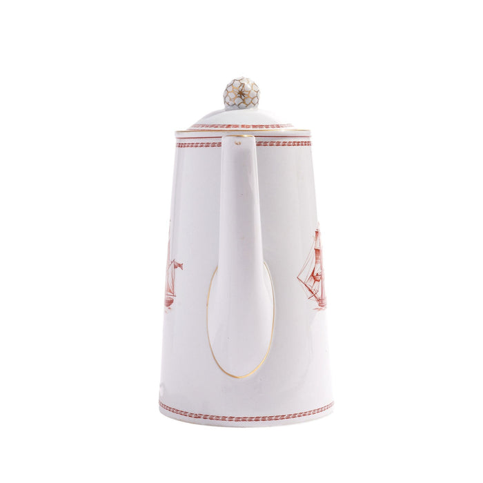 Lowestoft lighthouse coffee/tea pot in the Trade Winds pattern by Copeland Spode (1960-1995)