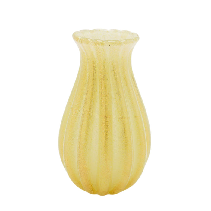 Italian gold infused blown glass vase (c. 1950's)