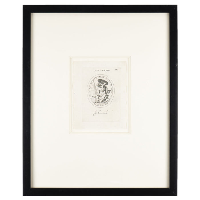 Set of four Roman intaglio engravings by Leonardo Agostini (1685-1793)