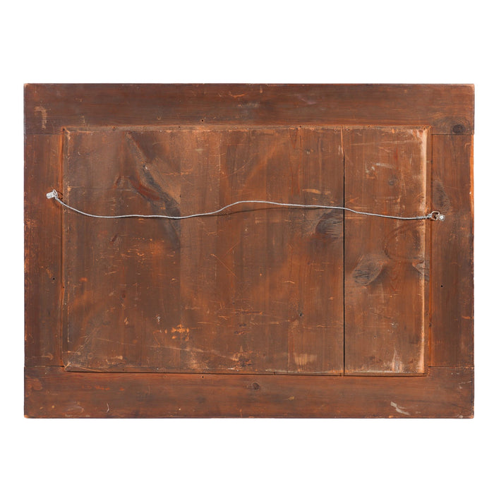 Continental cross banded walnut mirror (c. 1825)